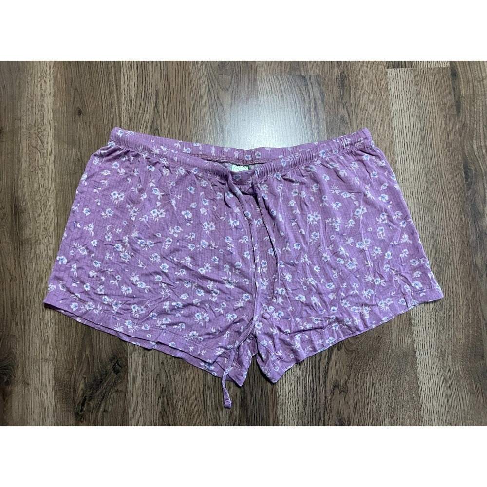 Honeydew Intimates Shorts, Women's Size Medium,‎ Purple White, Floral, Sleepwear